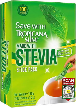 SUCRE TROPICANA SLIM STEVIA 100  SACH