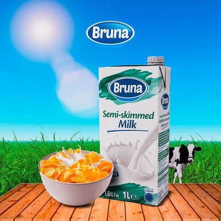 MILK BRUNA SEMI-SKIMMED 1L