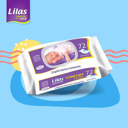 lingettes bebe Lilas Confort Max