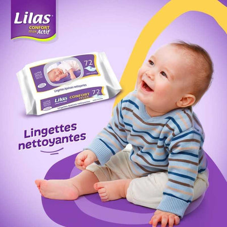 Lingettes Bebe Lilas Fresh