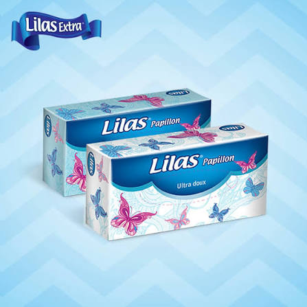 Lilas Papillon Ultra Doux -mouchoir