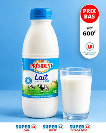 LAIT PRESIDENT DEMI EC 50CL